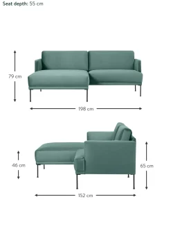 Sofa Rinconera Pequeno De Terciopelo Fluente