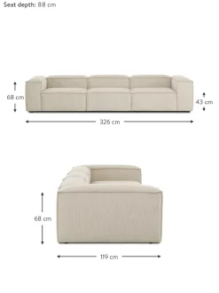 Sofa Rinconero Modular De Pana Lennon