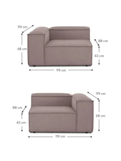 Sofa Rinconero Modular De Pana Lennon (3 Plazas)
