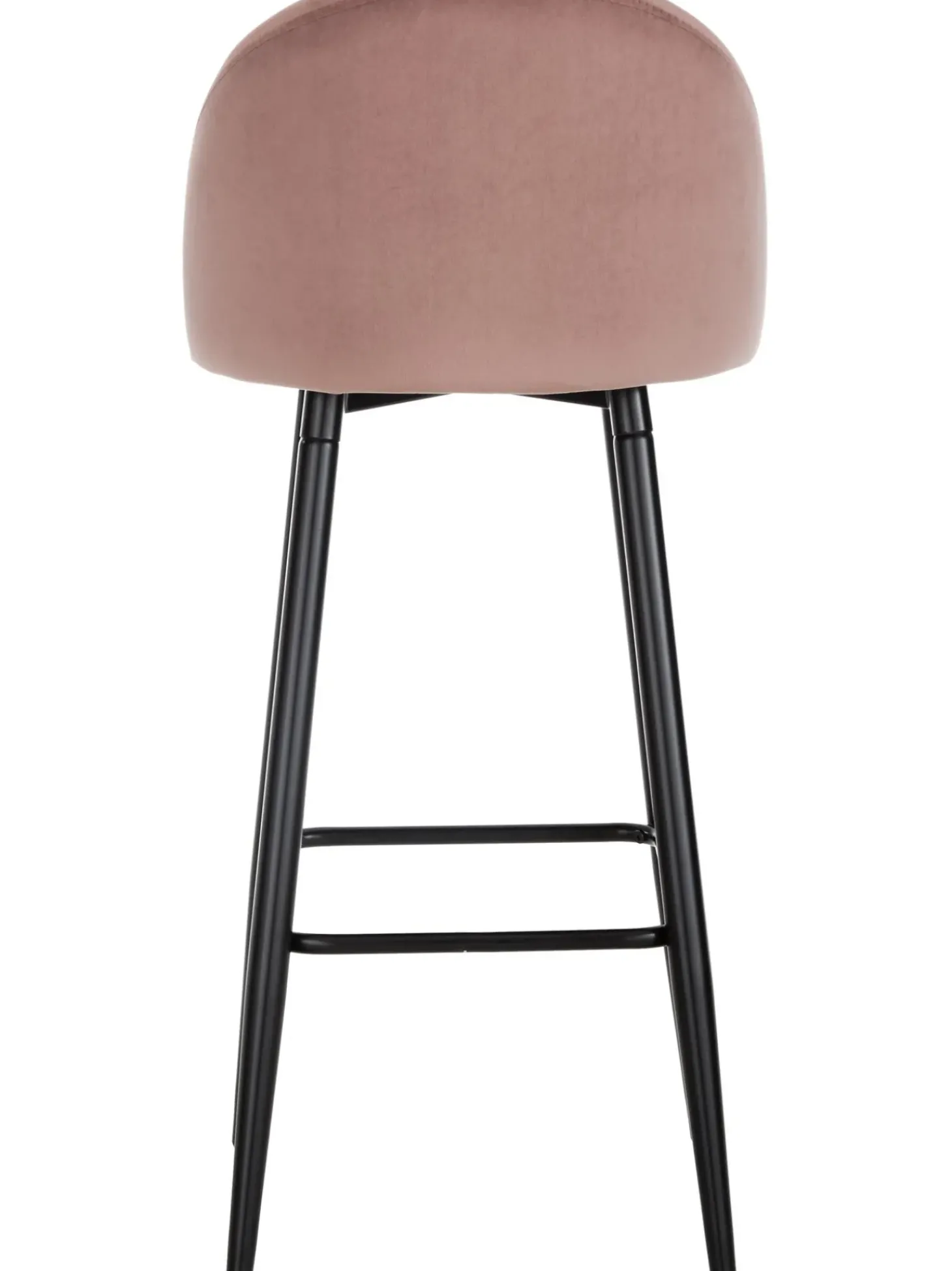 Taburete Alto Con Respaldo De Terciopelo Amy