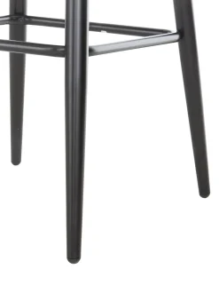 Taburete Alto Con Respaldo De Terciopelo Amy