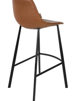 Taburete Alto De Cuero Sintetico Franky