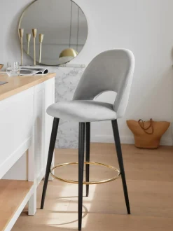 Taburete Alto De Terciopelo Rachel