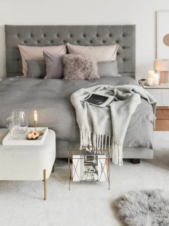 Taburete Ancho De Terciopelo Harper