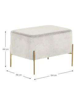 Taburete Ancho De Terciopelo Harper