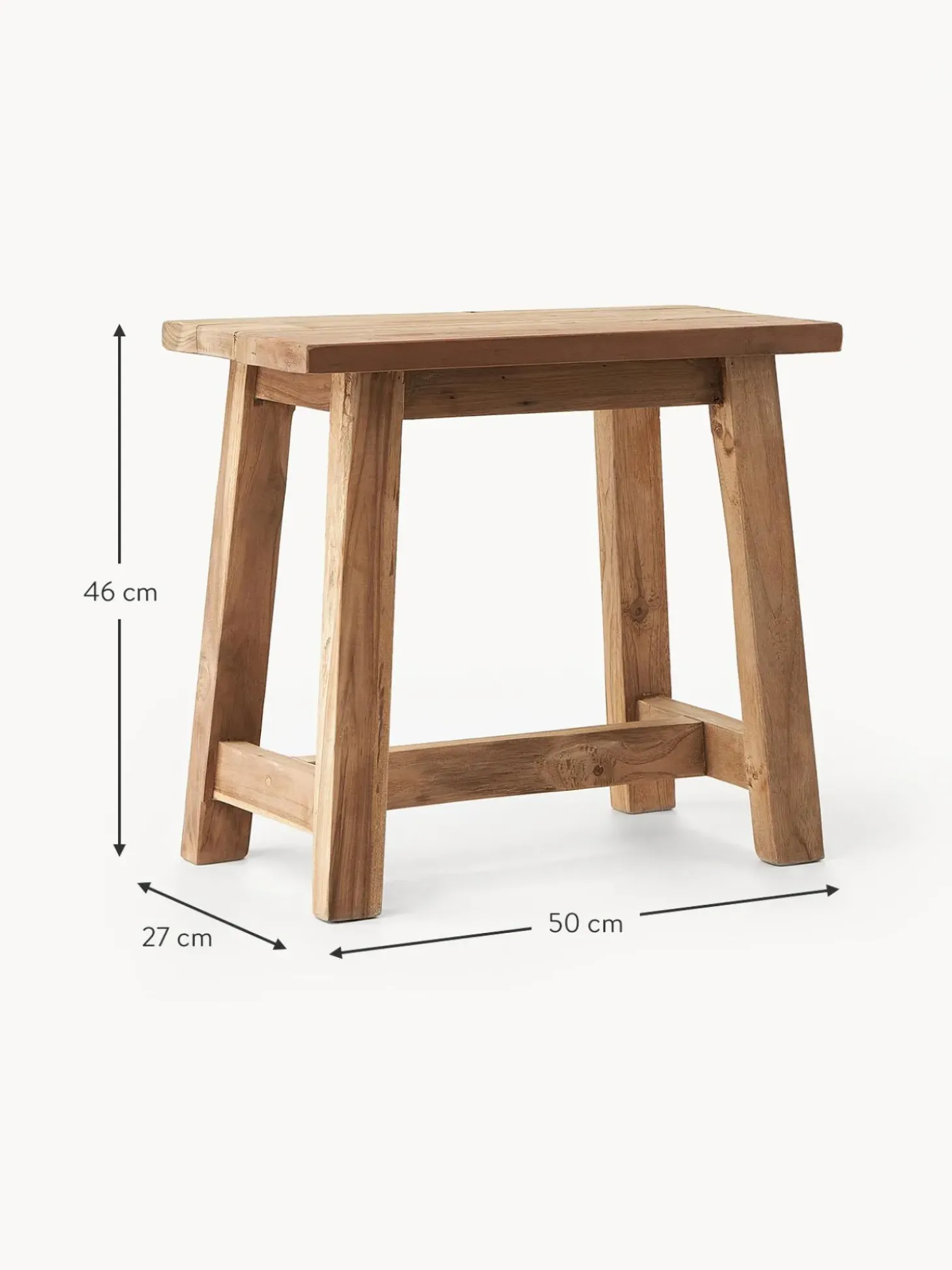 Taburete De Madera De Teca Lawas