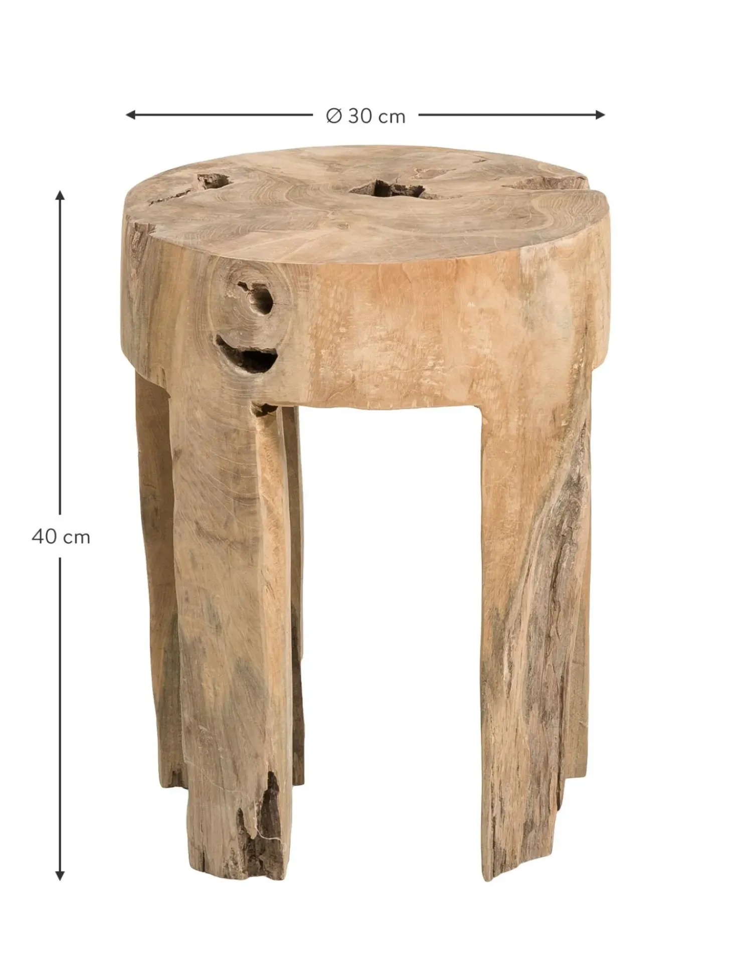 Taburete De Teca Java