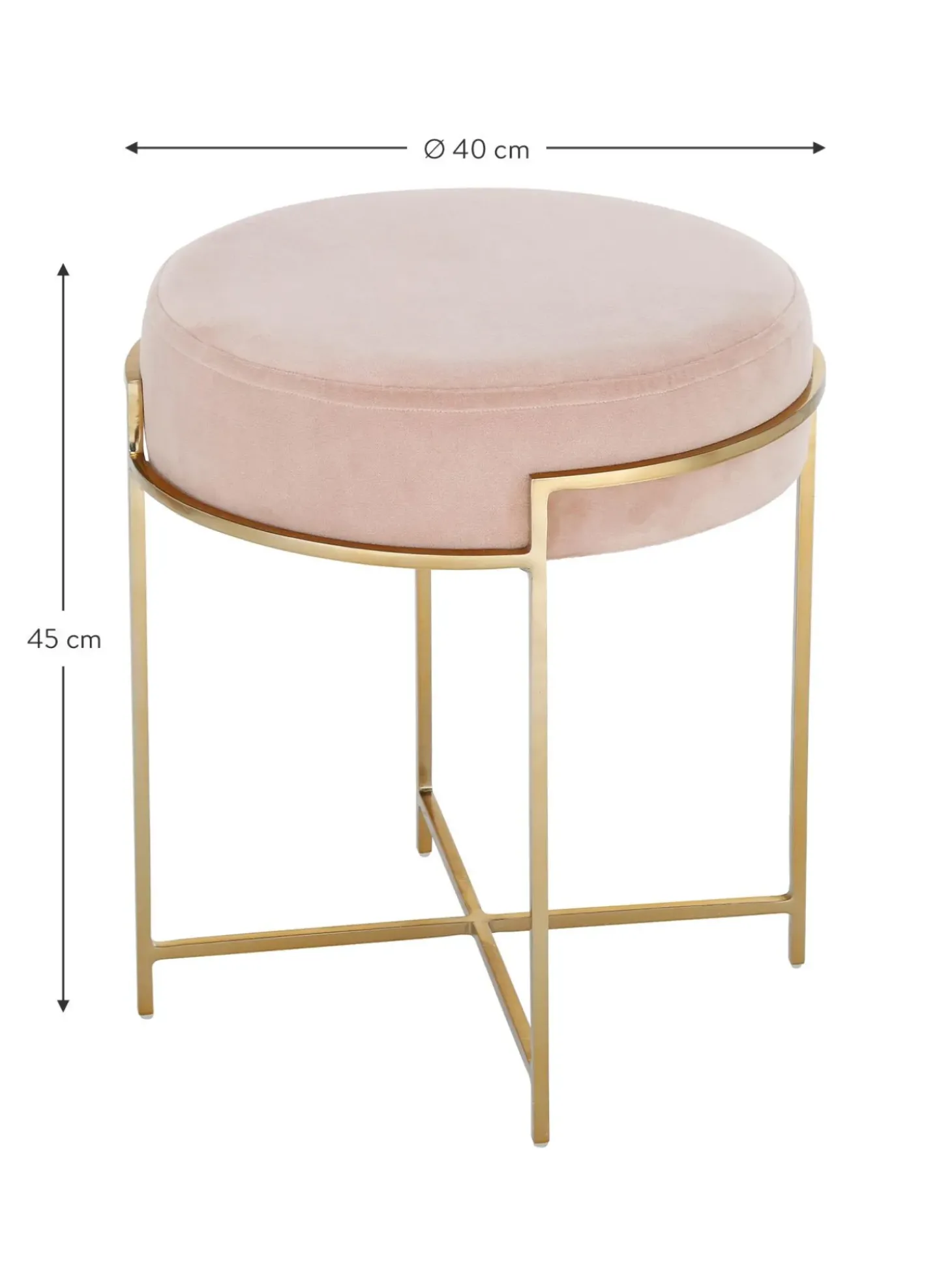 Taburete De Terciopelo Madeleine