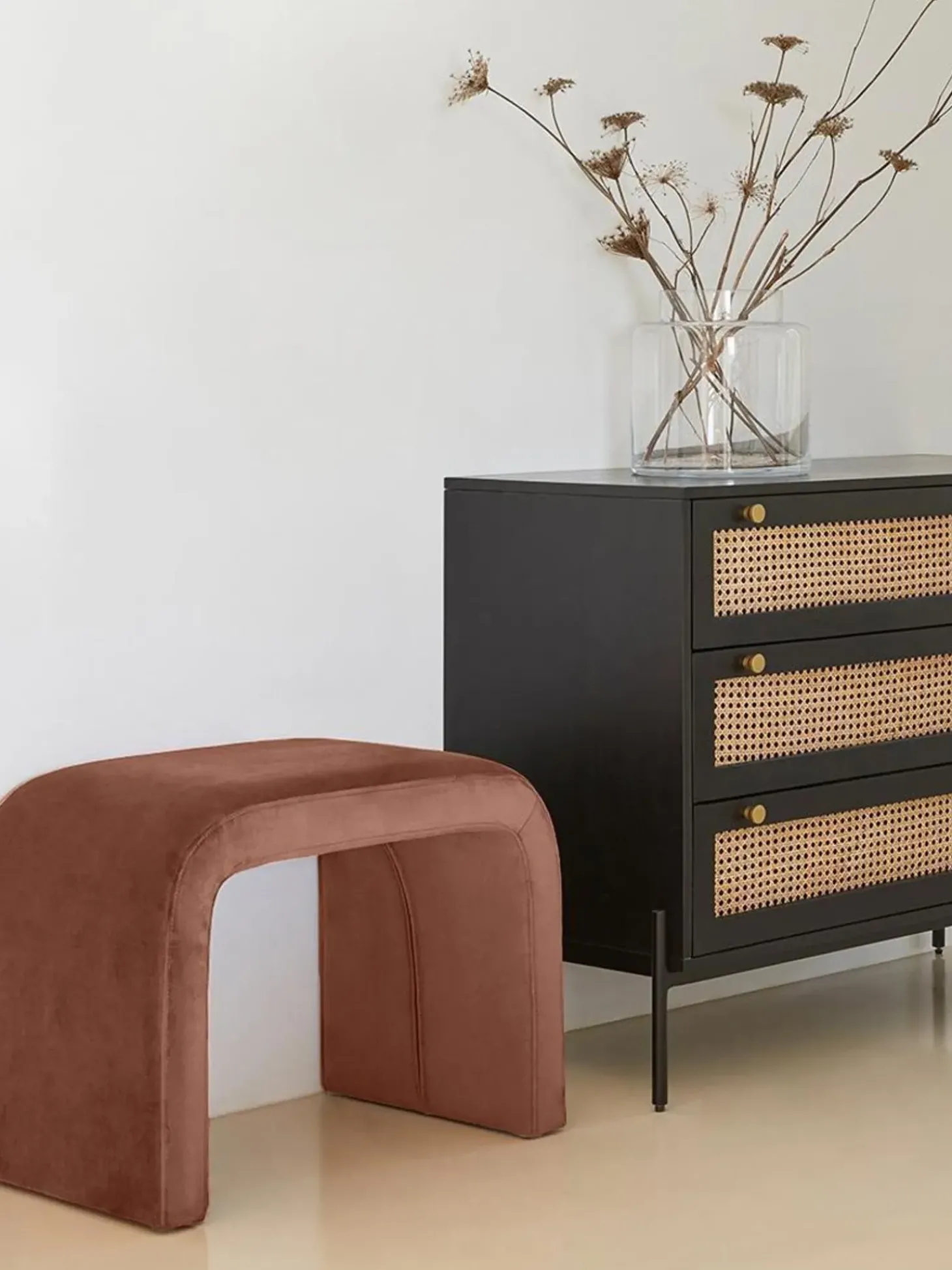 Taburete De Terciopelo Penelope