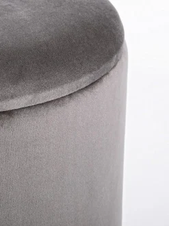 Taburete De Terciopelo Polina, Con Espacio De Almacenamiento