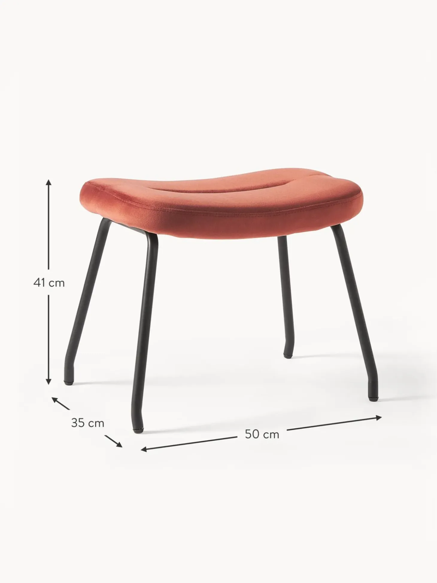 Taburete De Terciopelo Wing