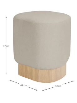 Taburete En Tejido Boucle Yves