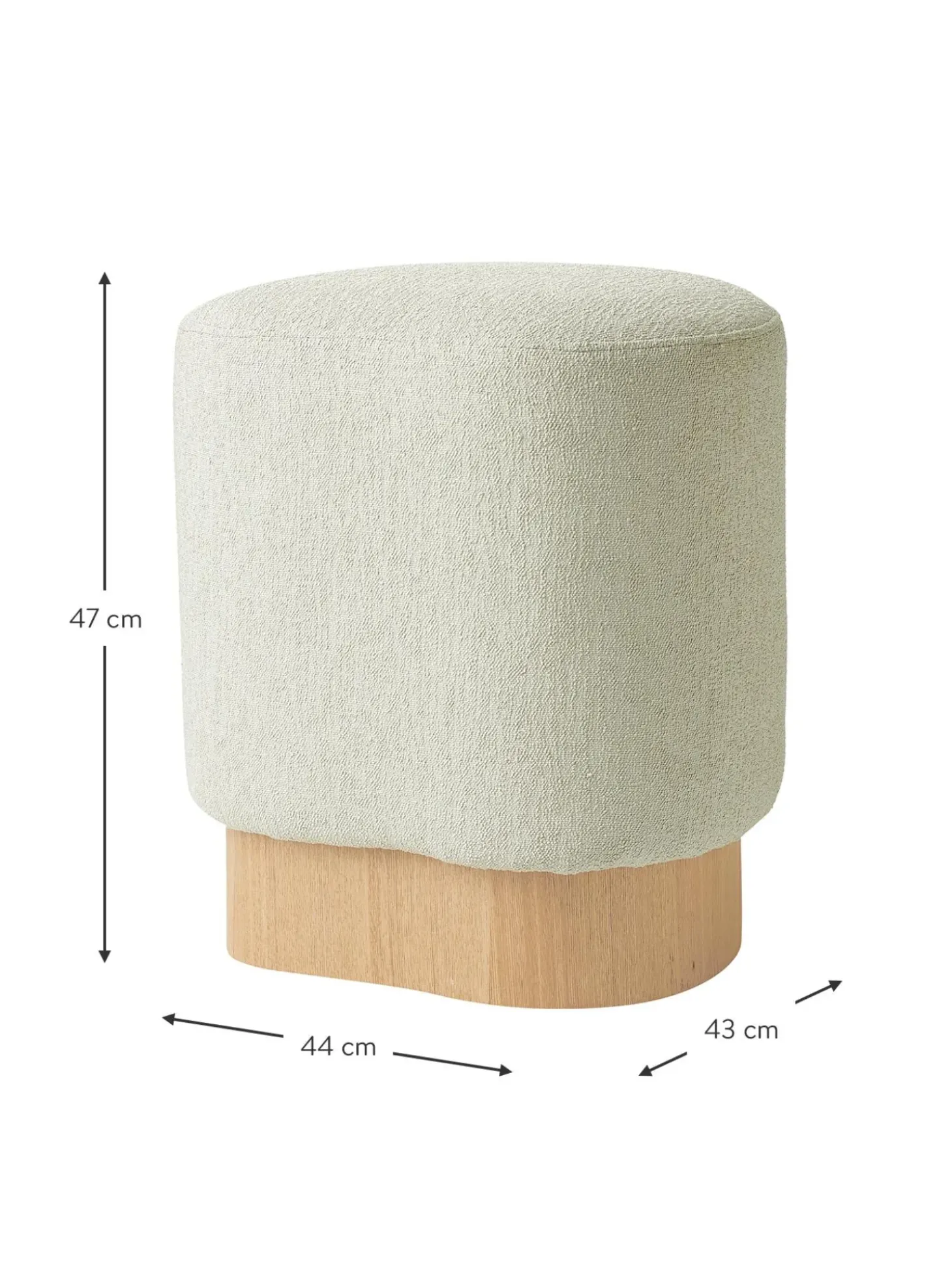 Taburete En Tejido Boucle Yves