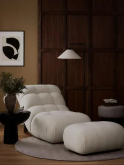 Taburete Tapizado En Borreguillo Stanley