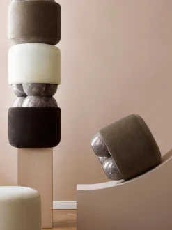 Taburete Tapizado Lino