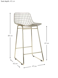Taburetes Alto De Metal Wire, 2 Uds.