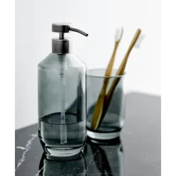 Vaso Cepillo De Dientes De Vidrio Vintage