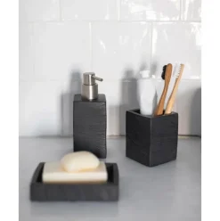 Vaso Cepillo De Dientes En Look Pizarra Slate