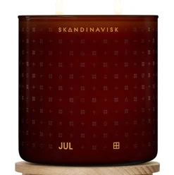 Vela Perfumada Dos Mechas Jul (Canela, Clavo, Jengibre, Miel, Vino Caliente)